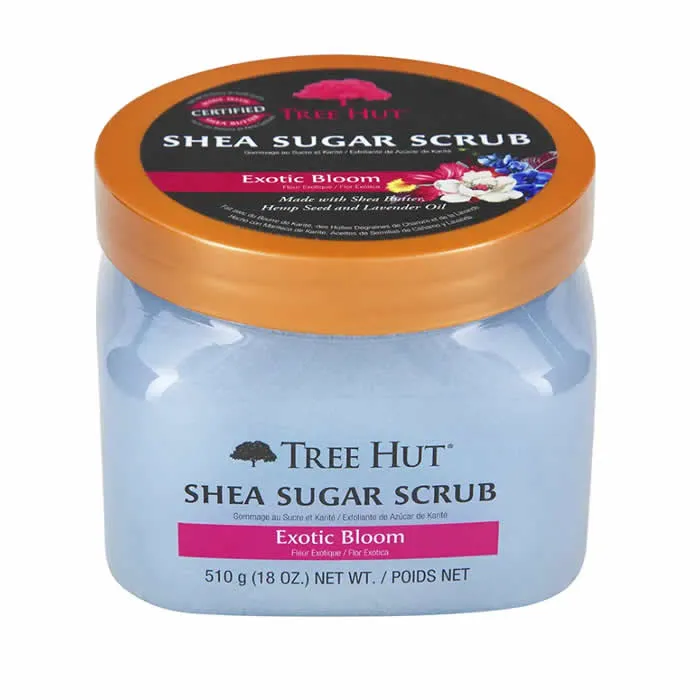 tree hut exotic bloom shea sugar scrub 510g tree hut exotic bloom shea sugar scrub 510g