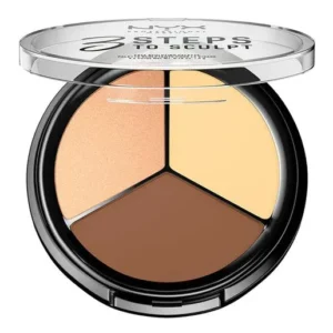 nyx 3 steps to sculpt face sculpting palette light 5g