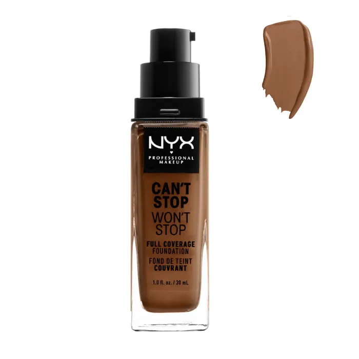nyx can´t stop won´t stop full coverage foundation cappucciono 30ml nyx can´t stop won´t stop full coverage foundation cappucciono 30ml