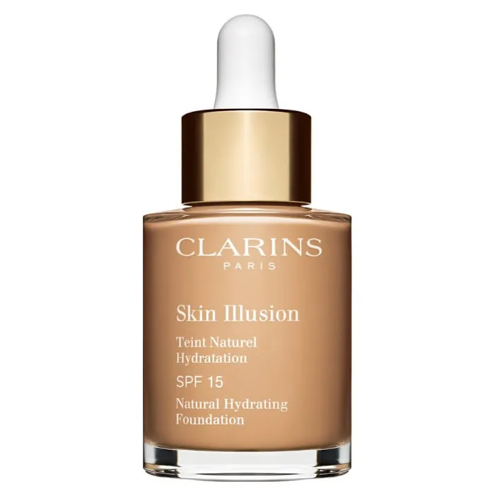 clarins skin illusion natural hydrating foundation spf15 110 honey 30ml clarins skin illusion natural hydrating foundation spf15 110 honey 30ml