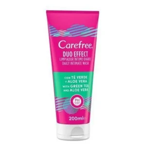 carefree duo effect intimate cleanser green tea & aloe vera 200ml