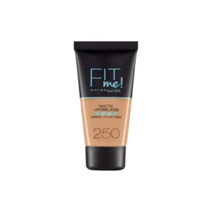 maybelline fit me matte poreless foundation 250 sun beige