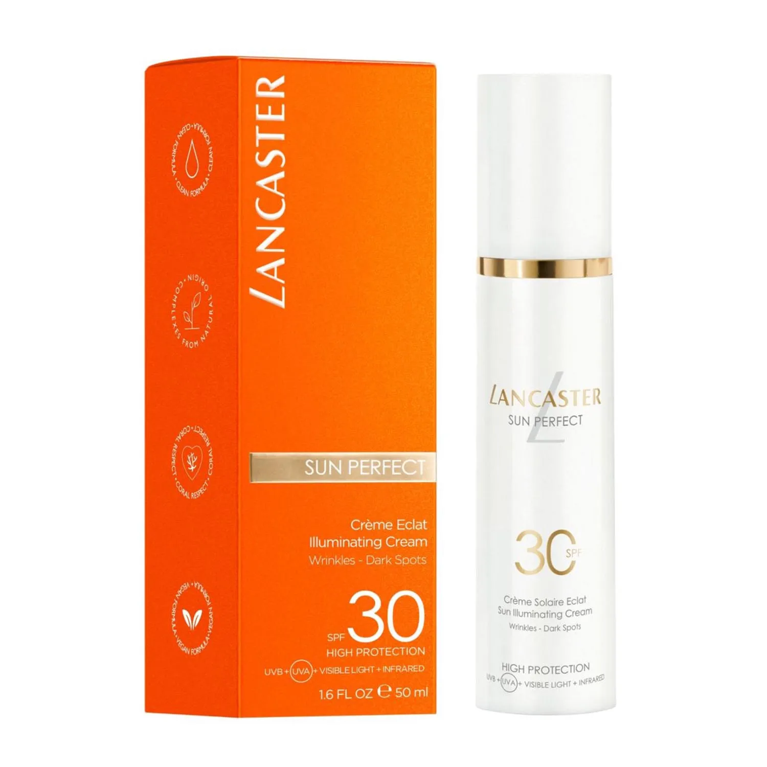 lancaster sun perfect illuminating cream spf30 dark spots 50ml lancaster sun perfect illuminating cream spf30 dark spots 50ml