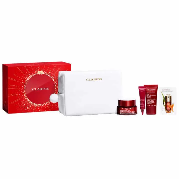 clarins super restorative day cream all skin types 50ml set 5 pieces clarins super restorative day cream all skin types 50ml set 5 pieces