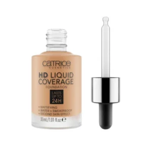 catrice hd liquid coverage foundation lasts up tp 24h 046 camel beige 30ml