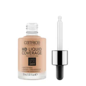 catrice hd liquid coverage foundation lasts up tp 24h 040 warm beige 30ml