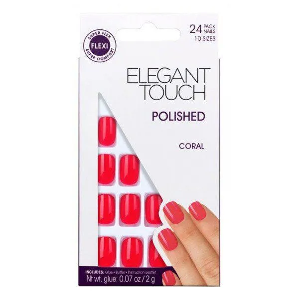 elegant touch core colour nails with glue squoval midnight black 24 u elegant touch core colour nails with glue squoval midnight black 24 u