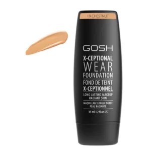gosh x ceptional wear foundation long lasting makeup 19 chestnut 35ml