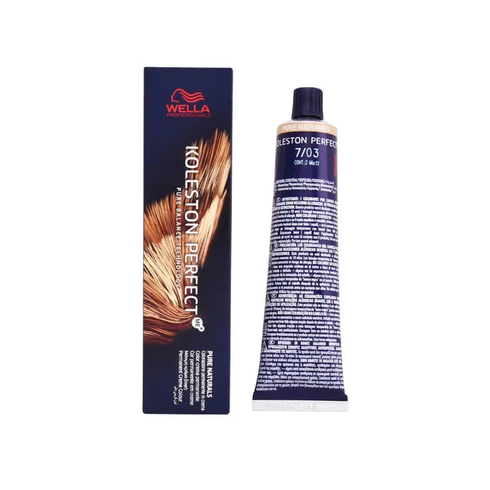 wella koleston perfect me+ 7/03 pure naturals 60ml wella koleston perfect me+ 7/03 pure naturals 60ml
