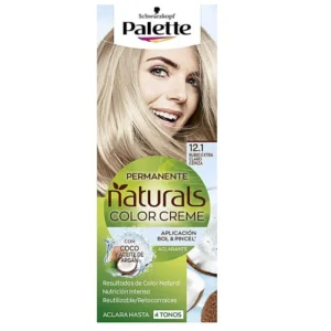 schwarzkopf palette naturals color creme 12.1 extra light ash blonde